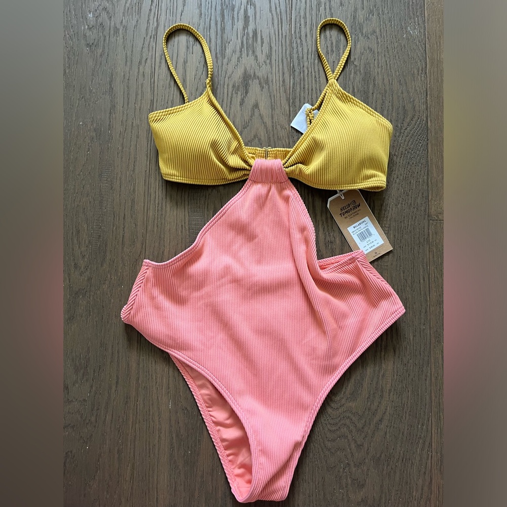 NWT billabong cut out one piece. Size L